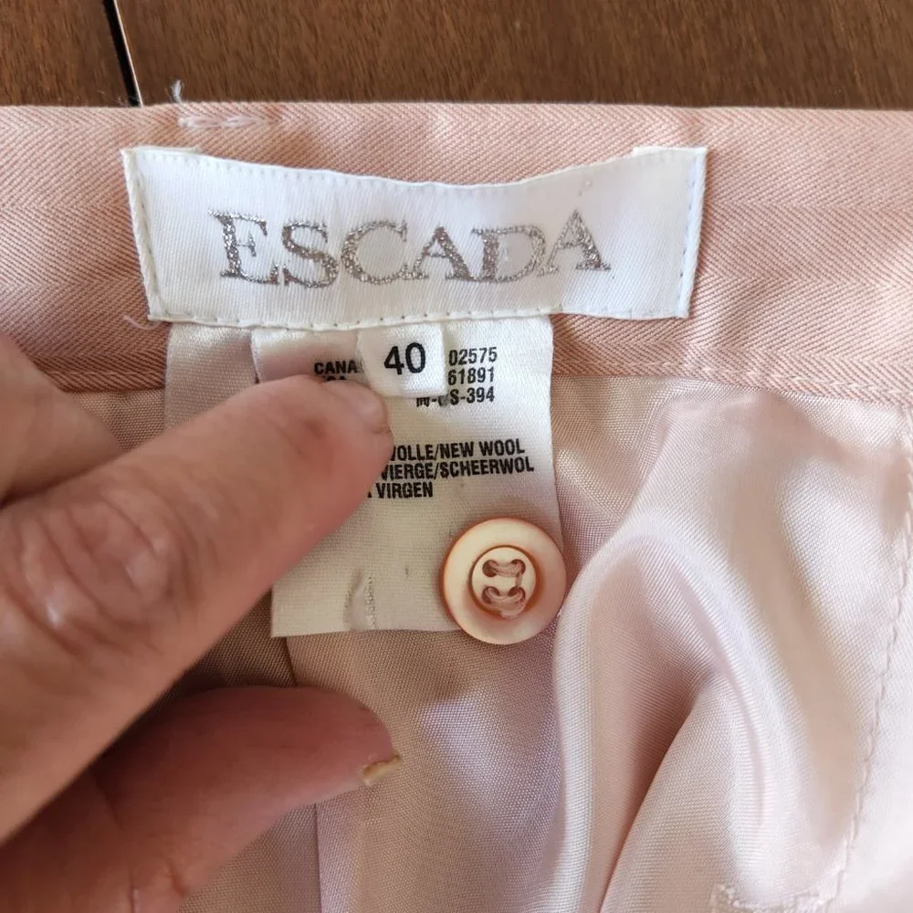 Escada Pastel Pink Margaretha Ley Pencil Skirt NWOT Sz 10
